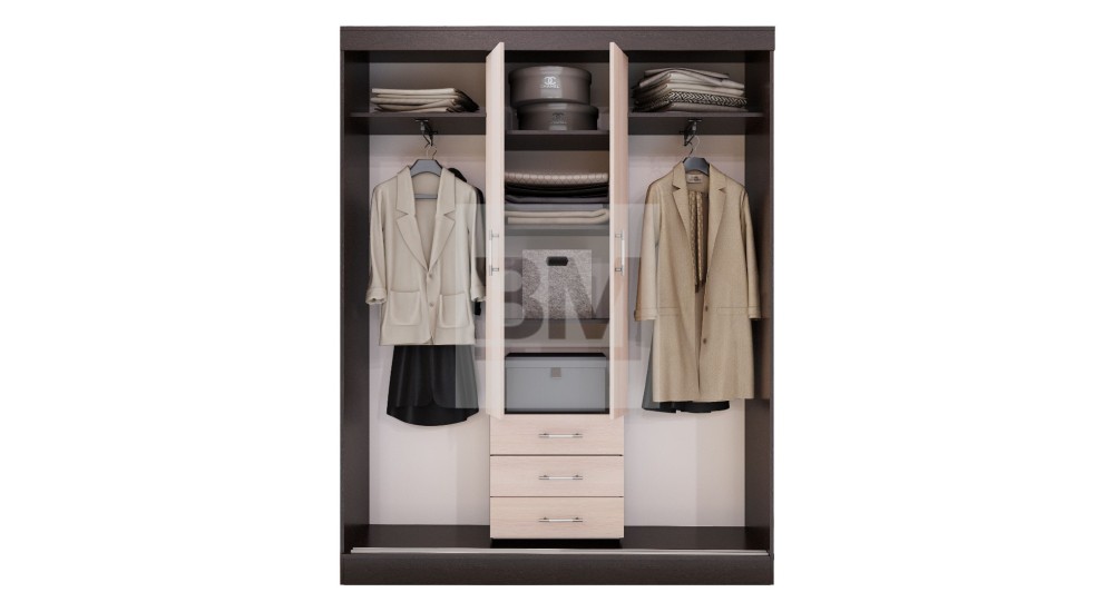 ШКАФ МАЭСТРО ЛАЙТ c фурнитурой