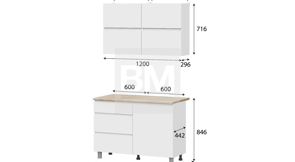 Кухонный гарнитур Токио 1,2м